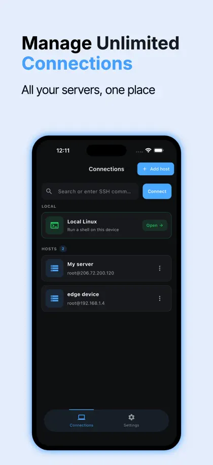 Captura 4 de 4 de Terminal & SSH
