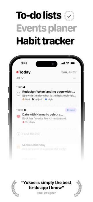 Yukee simple todo list tracker Screenshot 1 of 8