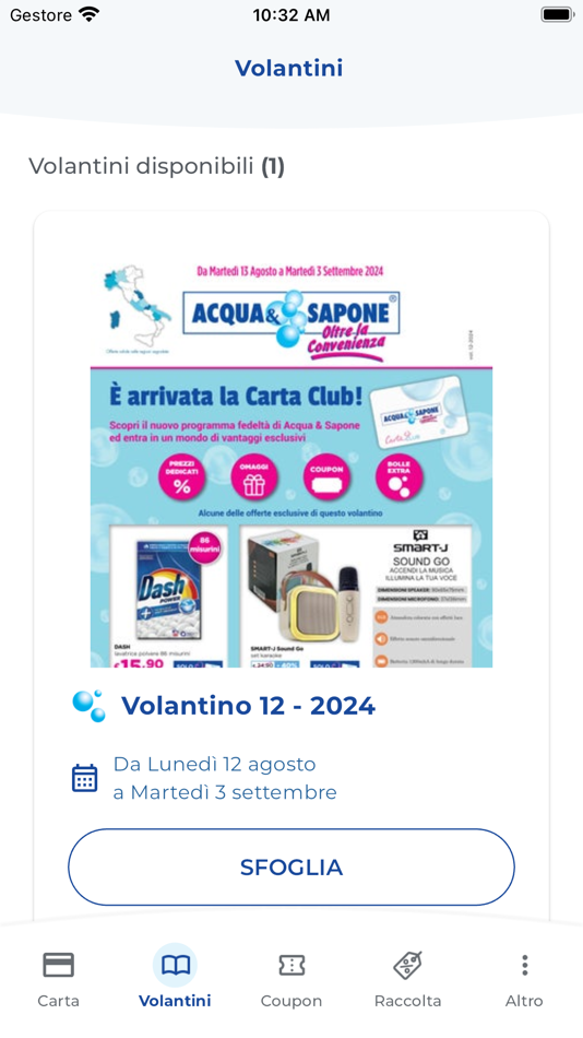 #6. Carta Club Acqua & Sapone (iOS) By: Gruppo SDA Srl - Servizi Distribuzione Associati