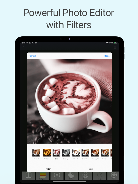 Photo Collage Maker ﾠ iPad screenshot 4 - Photo & Video app