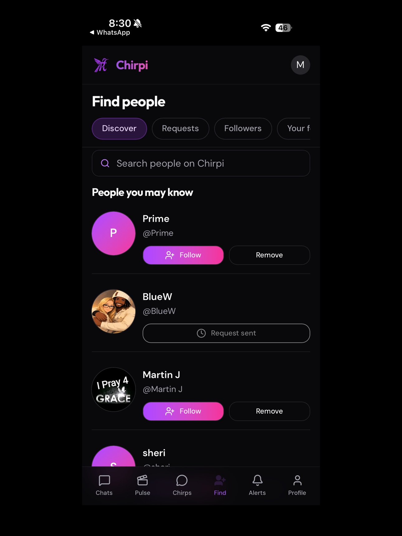 Screenshot 6 of Chirpi: Social Chat