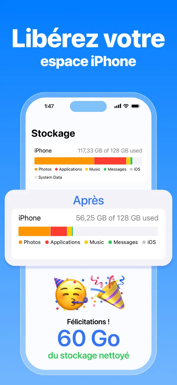 Screenshot #2 pour CleanX : libérez de l’espace