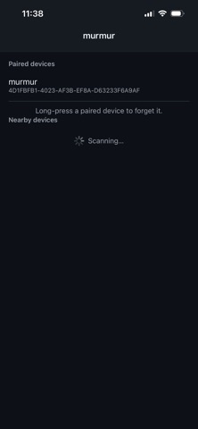Murmur BLE Shell iPhone screenshot