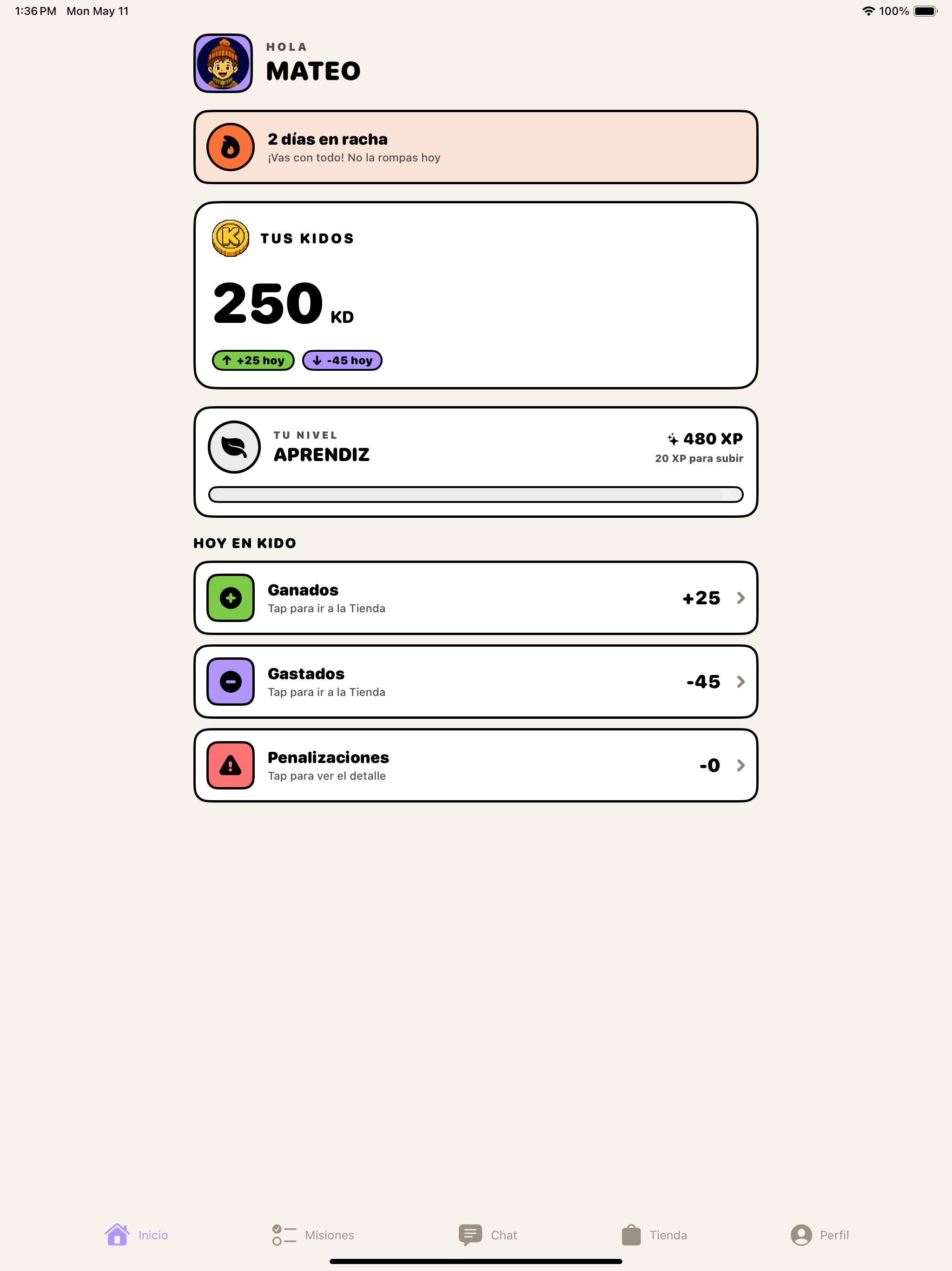 Kido — Misiones y monedas screenshot 7