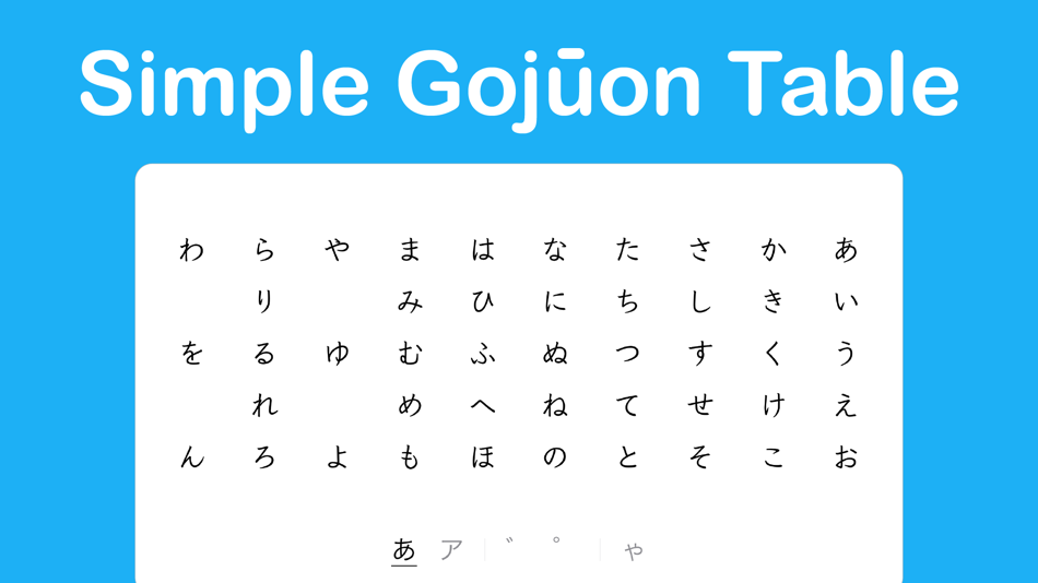 #1. StudyX Japanese Letters Table (iOS) By: StudyX G.K.