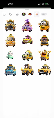 Lovely Taxi Stickers screenshot