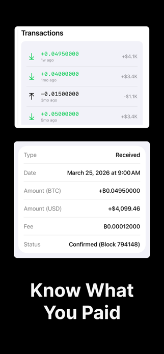 Spectator: Bitcoin Tracker Screenshot 4 of 5