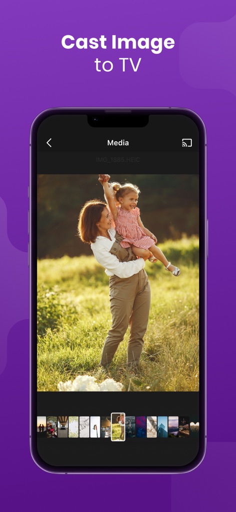 Universal Remote | Smart TV - This tool enables direct casting of personal photos from a user's gallery to the TV screen, perfect for sharing memories and visual media.