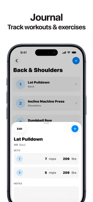 lift. - Workout Journal screenshot 1