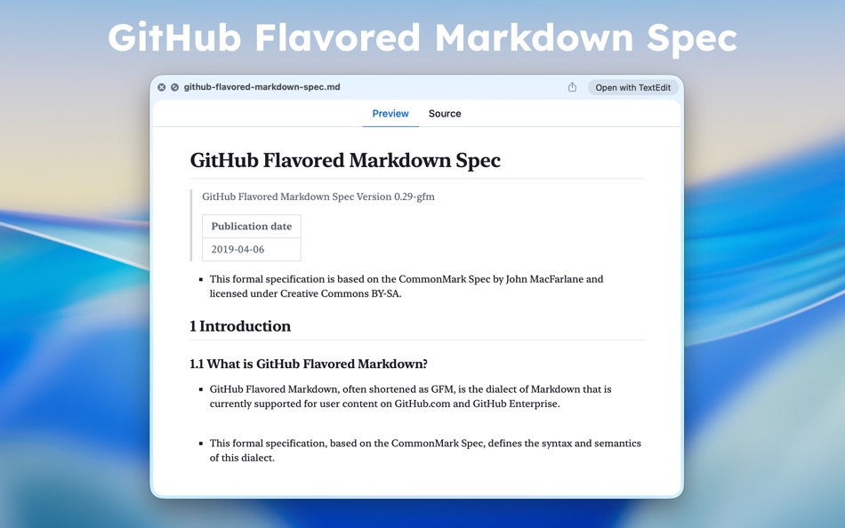 #1. Markdown Preview - Quick Look (macOS) Podle: Anybox LTD