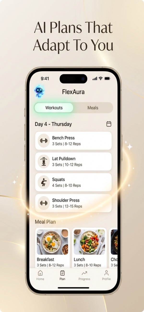 Flex Aura – AI Fitness App with 250k Users (Organic Growth) screenshot 4