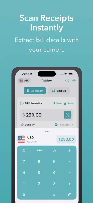 TipWise+ Split Bill & Tip Easy screenshot 4
