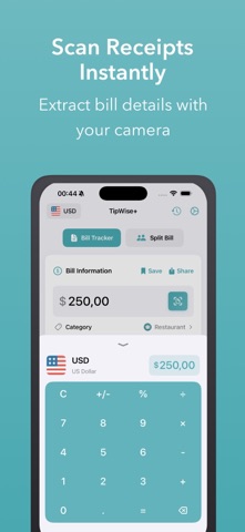 TipWise+ Split Bill & Tip Easy screenshot