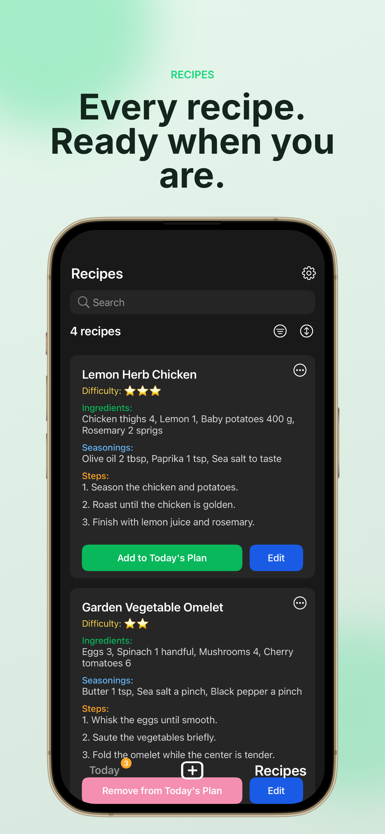 Recipe Journal: Cai Pu Ji screenshot 2