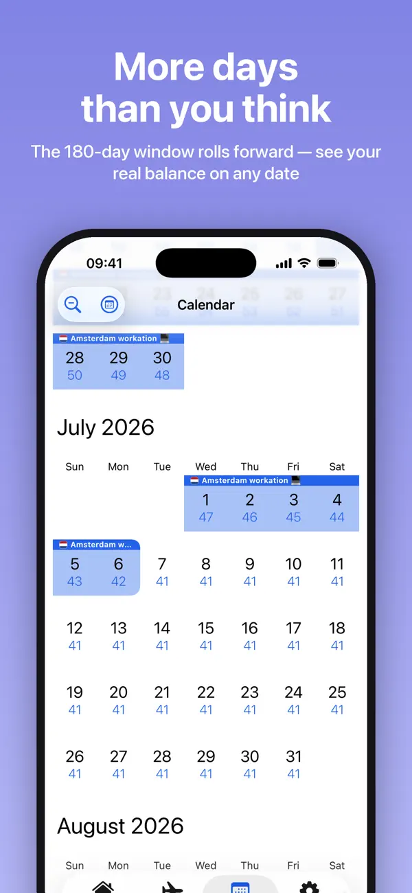 Screenshot #2 pour Schengen Calculator 90/180
