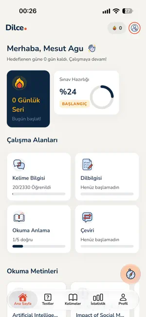 Dilce: İngilizce Öğren screenshot 1