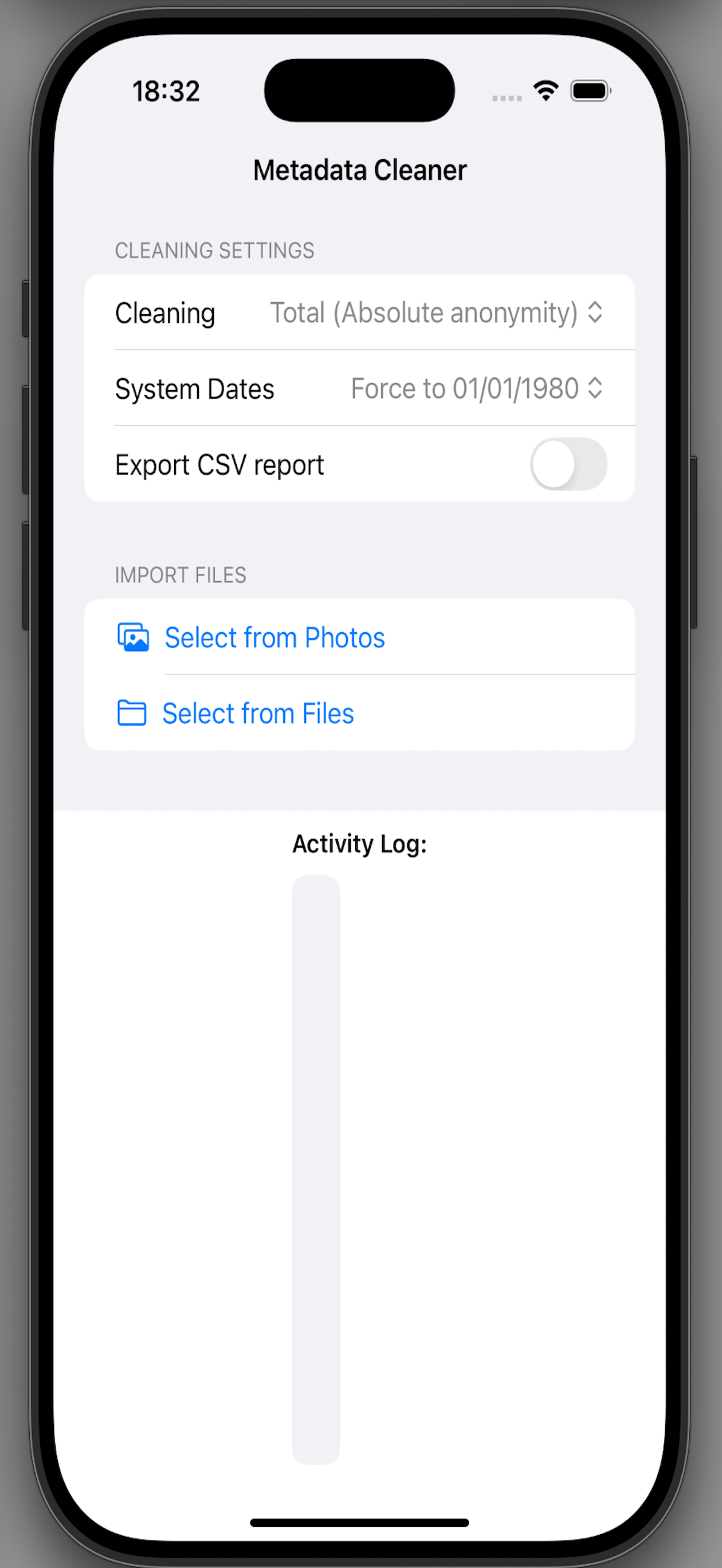 EXIF-Cleaner screenshot 2