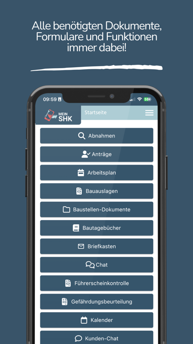 MeinSHK - SHK-Verwaltungs-App Screenshot
