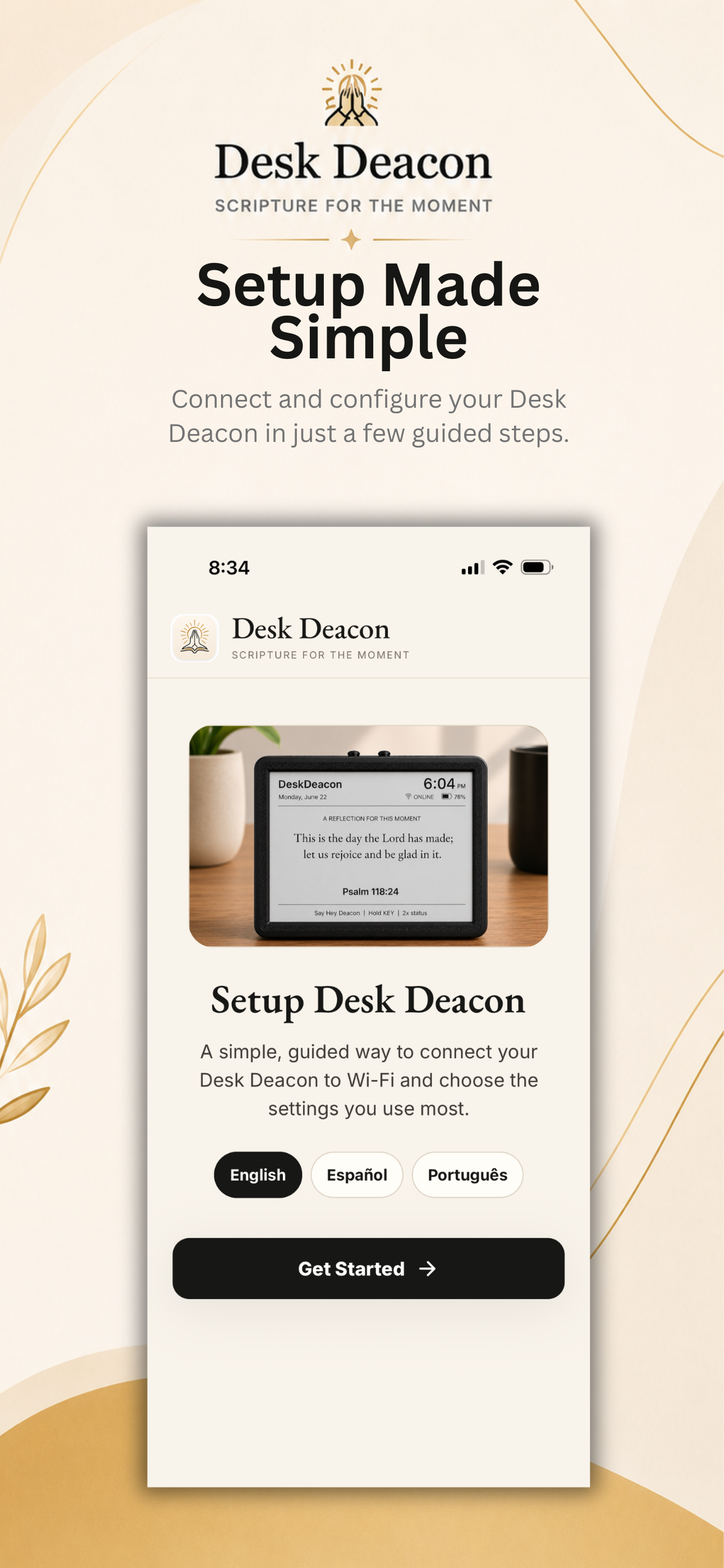 Setup Desk Deacon