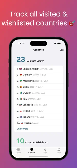Trav - Country & Trips Tracker screenshot 4