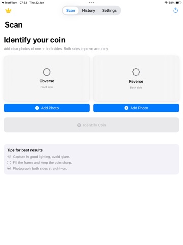 Coin Scanner・Value Identifier iPad screenshot