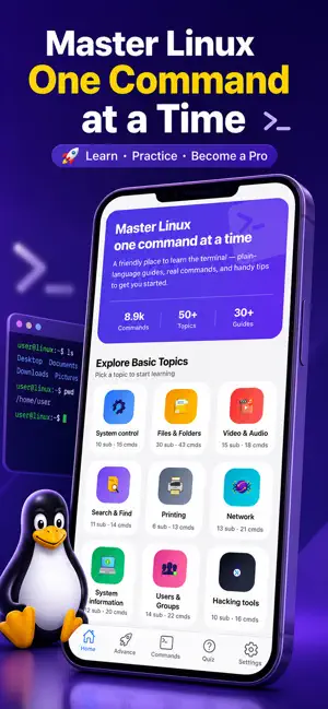 Learn Linux Command & Prompt screenshot 1