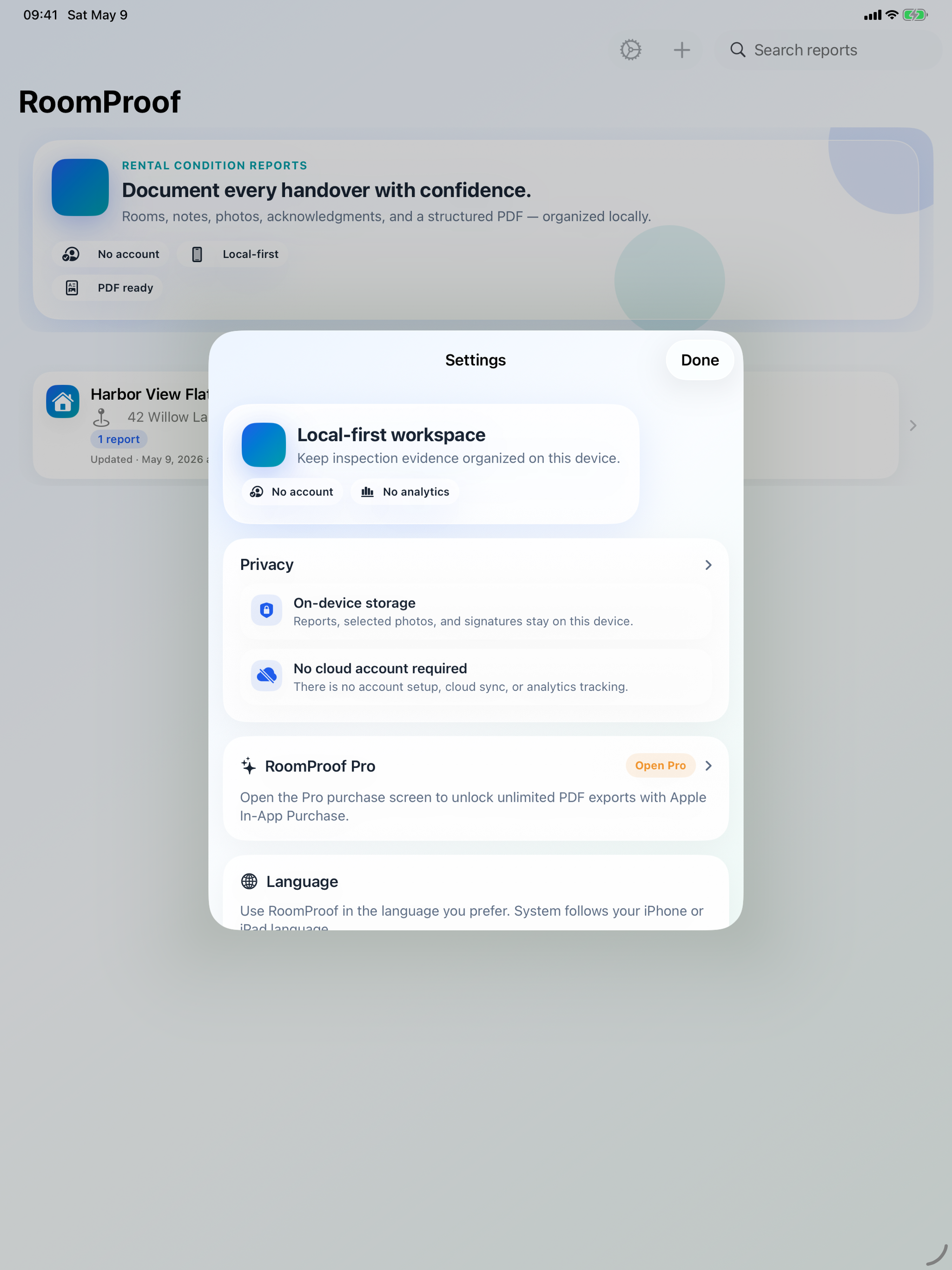 RoomProof Rental Reports