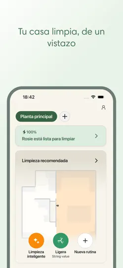 Captura de pantalla de Roomba Home en iPhone 2