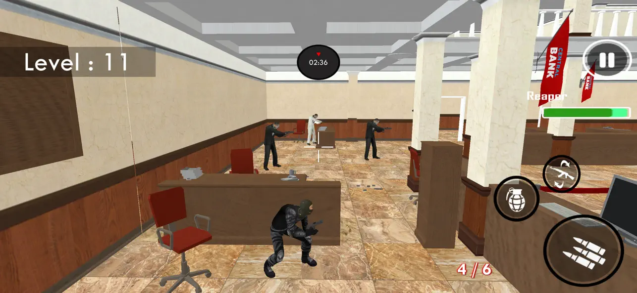 Screenshot #2 pour Bank Robbers Vs Police Battle
