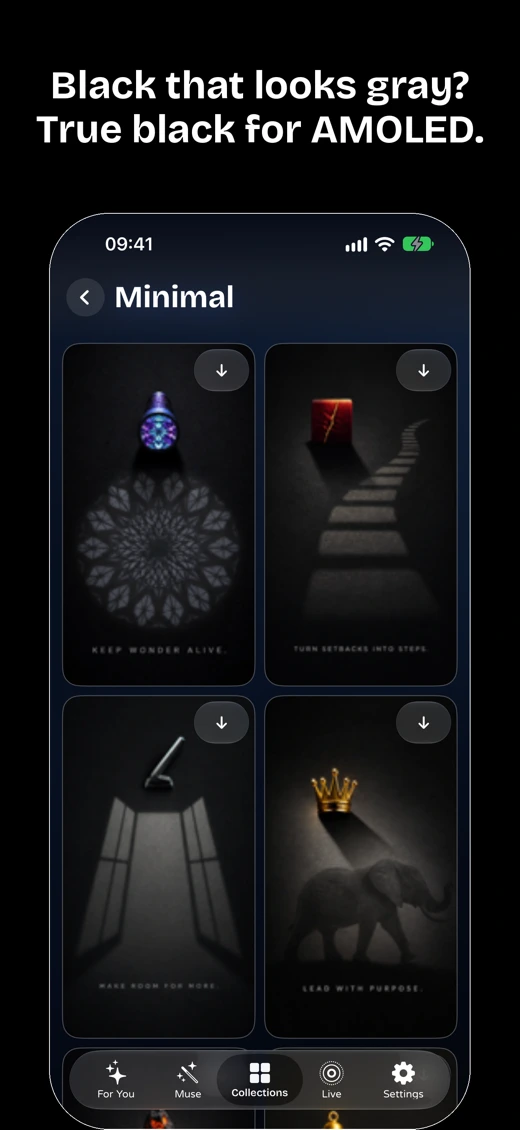 4K Black Live Wallpaper: 2Live screenshot 3