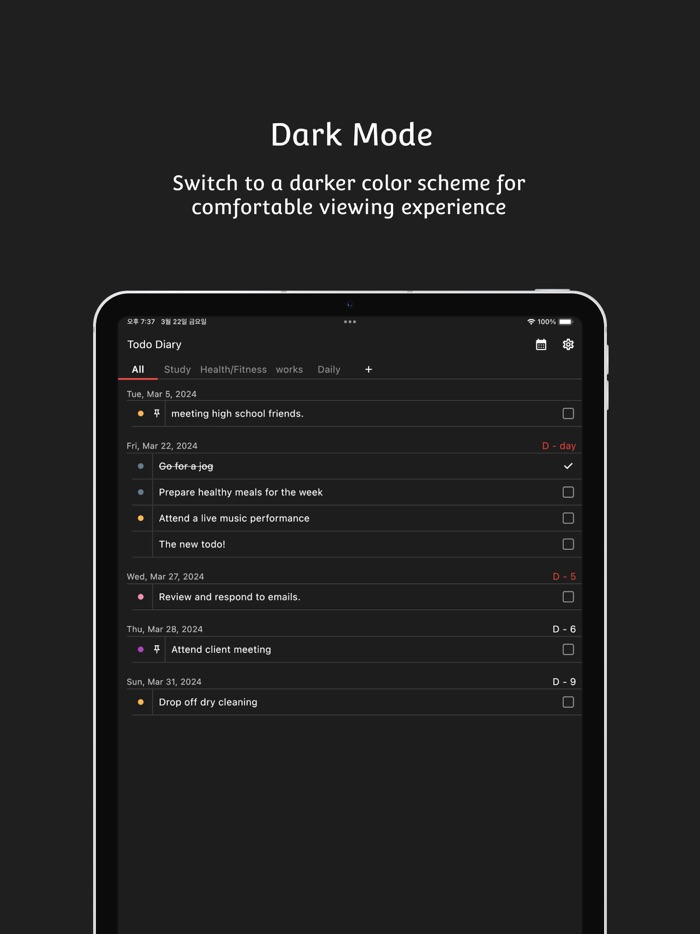 todo diary - simple todo list