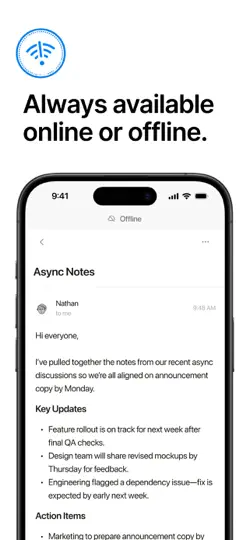 Captura de pantalla de Notion Mail en iPhone 3