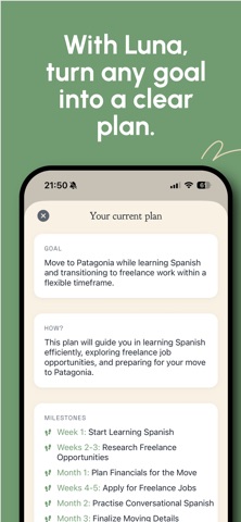 Weekly AI Planner - Luna Coach screenshot