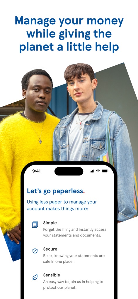 Tesco Bank and Clubcard Pay+ - Esta herramienta promueve la sostenibilidad al ofrecer la opción 'Let's go paperless', destacando sus beneficios como la simplicidad de acceso a los extractos y la seguridad de los datos.