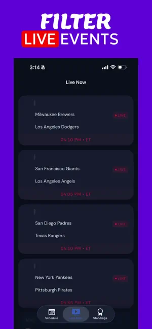 Live Stream Schedule for MLB screenshot 3