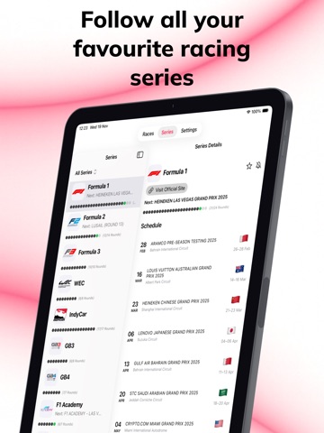 Race Feed iPad screenshot