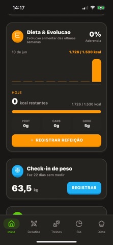 Liftz: Dieta e Treino iPhone screenshot
