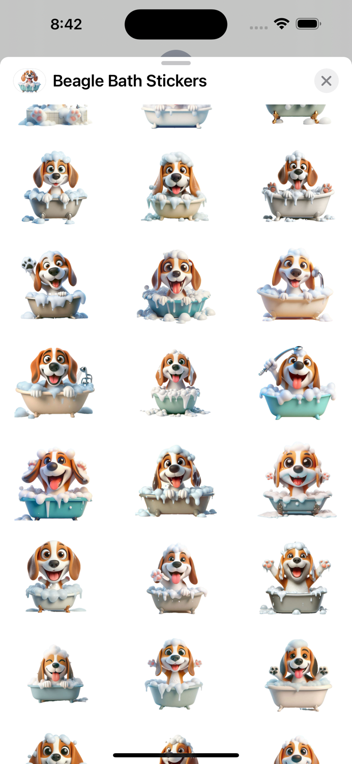 Beagle Bath Stickers