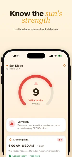 Sunpeak: UV, Tan & Vitamin D screenshot 1