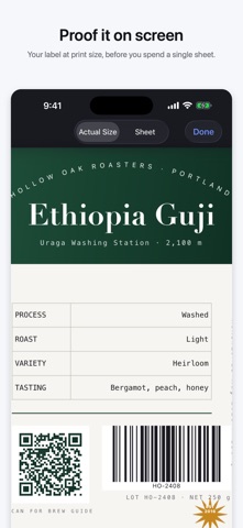 Taglio – Label Design iPhone screenshot