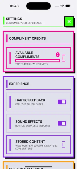 Compliments AI screenshot 2