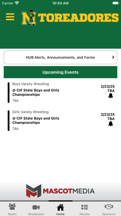 Monterey Toreadores Athletics Screenshot