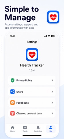 Health Tracker: BP, Heart&BMI iPhone screenshot