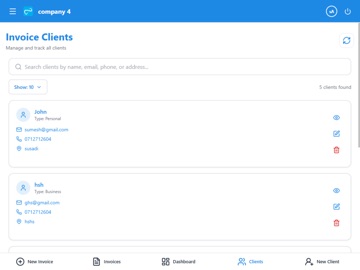 Infinit Invoice iPad screenshot