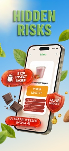 Maku: Food & Allergy Scanner iPhone screenshot