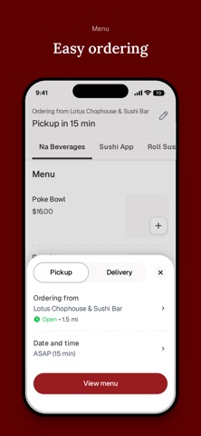 Lotus Chophouse & Sushi Bar iPhone screenshot