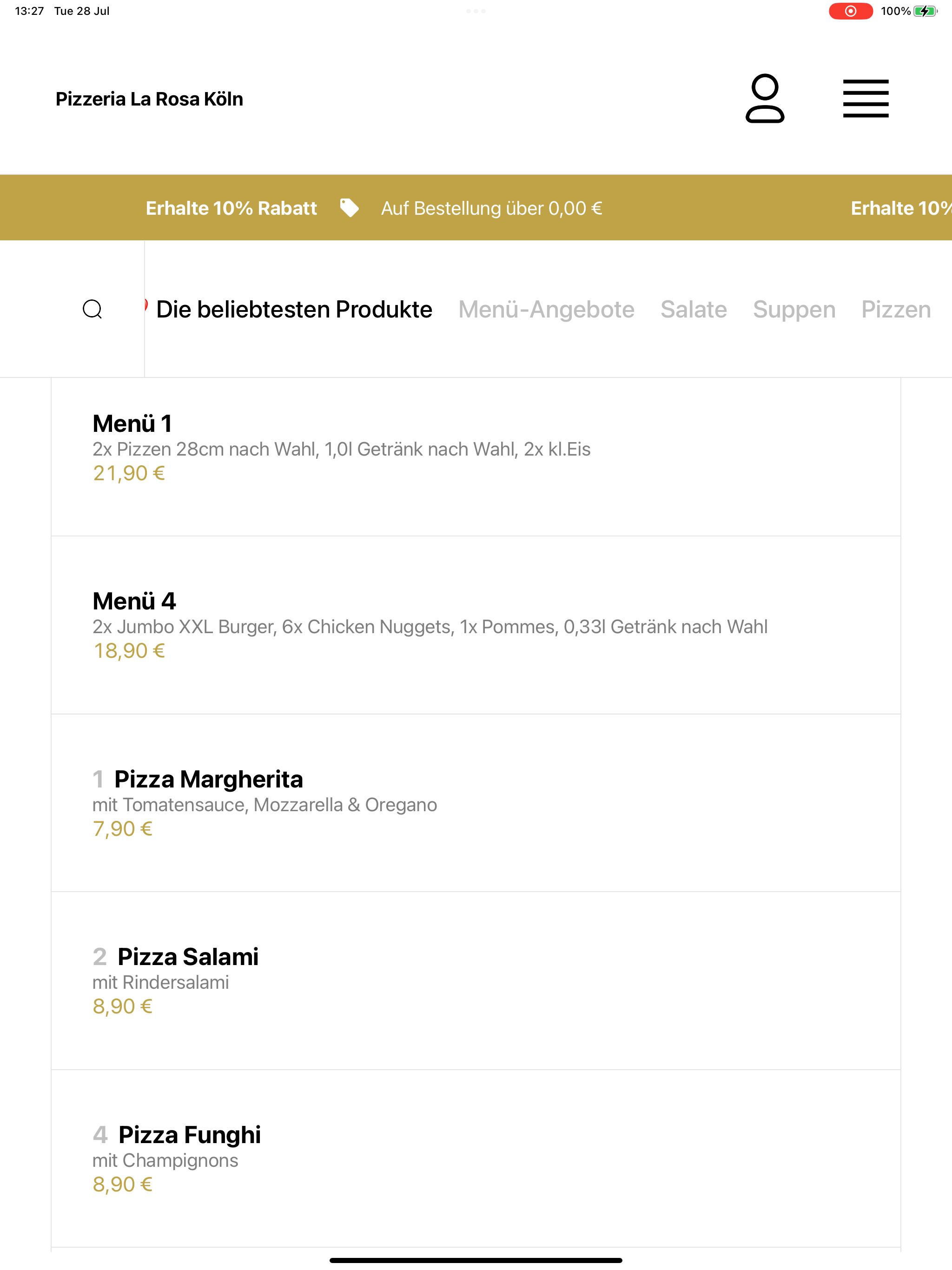 Pizzeria La Rosa DE screenshot 14