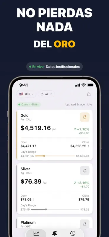金銀価格 リアルタイム相場 screenshot 1 of 6
