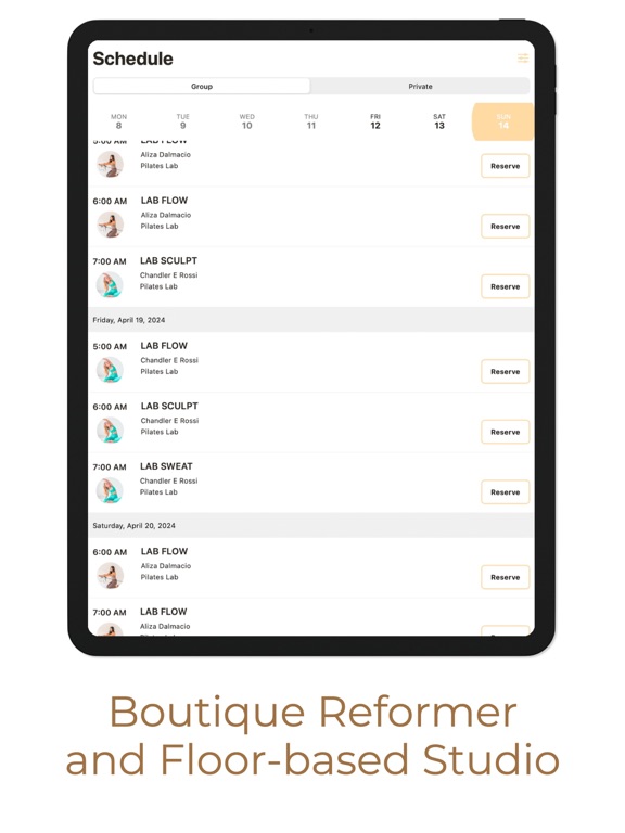 Pilates Laboratory iPad screenshot 2 - Health & Fitness app