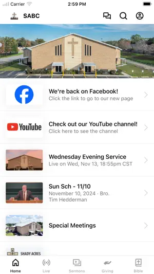 Shady Acres Baptist Church screenshot 1